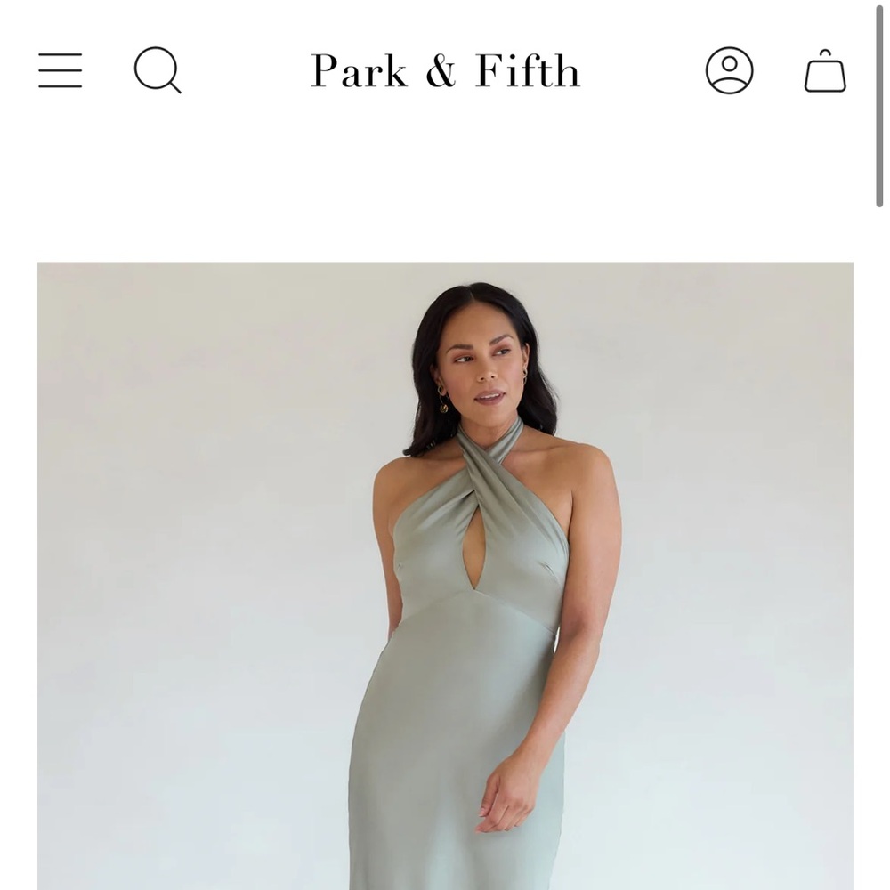 Park & Fifth Sage Green Halter Dress